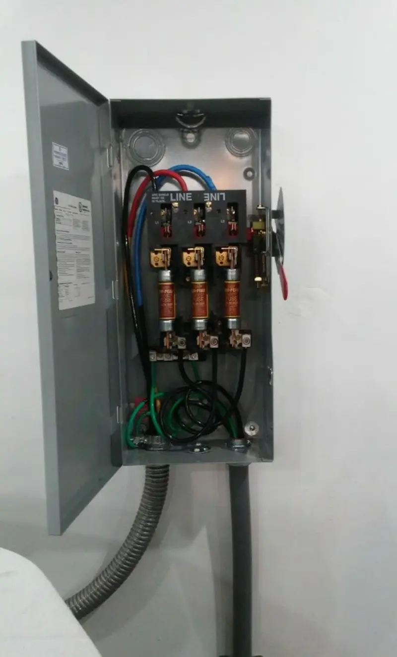 Three-phase disconnect switch installed for Electrical Wiring & Rewiring in Pleasantville