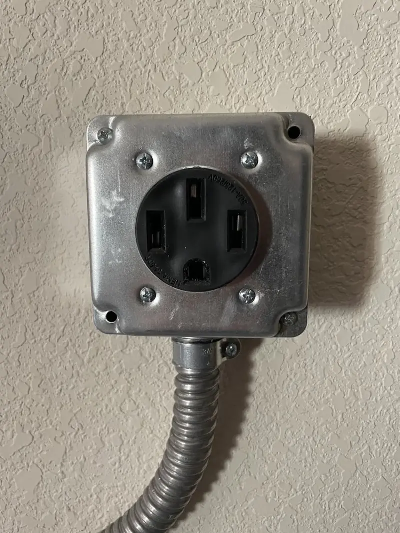 NEMA 14-50 outlet installed for Smart Home Electrical in Pleasantville